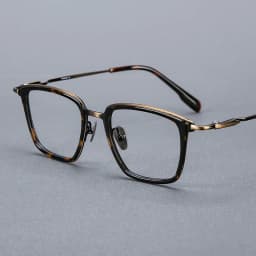 Luxury Brand Replica Acetate & Pure Titanium Glasses Large Size 155mm Big Face Ultra-light Eyeglass Unisex Ox Horn Grain Frame