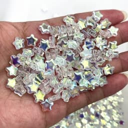 New 30pcs 8mm Five-pointed Star Matte Glass Beads Loose Spacer Beads for Jewelry Making DIY Handmade Bracelets Earrings