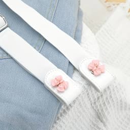 1pc Press Buckle Style Lazy Belt Women'S Versatile Jeans Belt Invisible No-Trace Elastic Stretch Belt Adjustable Length