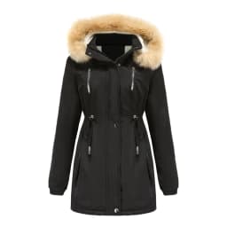 Lamb fleece Women's Winter Down Jacket Coat Parkas Detachable Cap Fur Hooded Woman Clothes Padded Puffer Jacket Outerwear HWY274