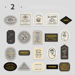 Mr. Paper Light Retro Label Box Stickers Writable Sealing Sticker Decoration Handbook Stickers Aesthetic Stationery 40pcs/box