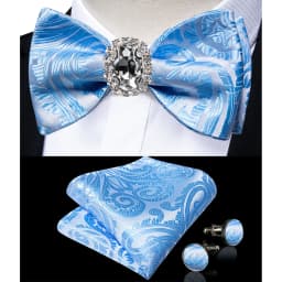 Classic White Selr-tie Bowtie with Ring Pocket Square Cufflinks Set Fashion Solid Men's Bow Tie for Wedding Groom Business Knots