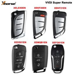 5pcs Xhorse VVDI Super Remote With XT27 XT27A66 Chip XELEX0EN XEFO01EN XEKF21EN XEKF20EN XEDS01EN XEMQB1EN For VVDI MINI Key