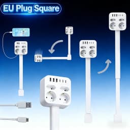 4 Styles Electrical Outlet Extender Plug Wall Outlet Extender Extendable Wall Socket Rotatable Folding Portable Power Socket