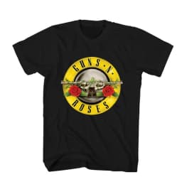 Pistol Rose Pattern Guns N 'Roses Rock Guns and Roses Band Casual T-Shirt Men's and Women's Luxury Band Brand Top