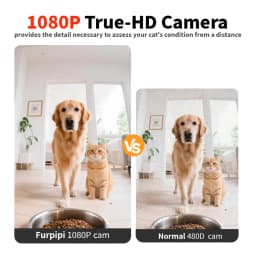 Furpipi 8L Smart Automatic Cat Feeders with 1080P HD Camera 5G WiFi Pet Feeder Tuya APP Control Smart Dog Cat Kibble Dispenser