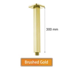 Bathroom Accessories Shower Arm Square Wall & Ceiling Mounted Shower Head Support Brushed Gold, Black, Gold, Rose, Gun Metal