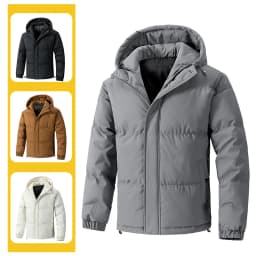 8XL Winter Men's Parkas Solid Premium Hooded Puffer Plus Size Loose Fit Coat Warm Padded Cotton Outerwear Thick Jacket