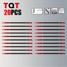 10-Inch 6Tpi Long Jigsaw Blades for Wood, 5/10/20-Pack T225B Sabre Saw Blades, Professional Woodworking Blades for Fast Cutting