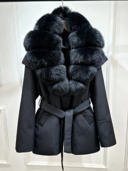 Janveny Luxury Women's Winter Down Jacket 2026 New Large Natural Real Fox Fur Cuff 90% White Duck Down Coat Female Feather Parka