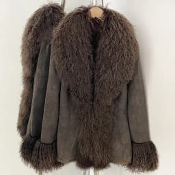 OFTBUY New Winter Warm Curly Mongolia Sheep Fur Jacket Women Vintage Shearling Coat Slim Faux Suede Real Rabbit Fur Clothing