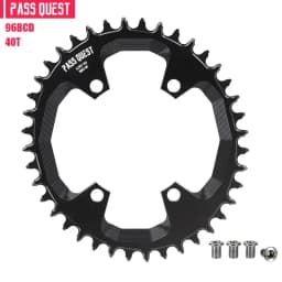 PASS QUEST 96BCD OVAL Road Bike Narrow Wide Chainring 30-42T Chain Wheel Black Bicycle Accessories