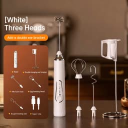 Wireless Milk Frother Electric Type-C Handheld Blender Stainless Steel Mini Coffee Maker Whisk Mixer For Coffee Cappuccino Cream
