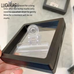 PE Film Black Jewelry Storage Box 3D Packaging Case Gemstone Free Stand Floating Frame Membrane Ring Earrings Necklace Display