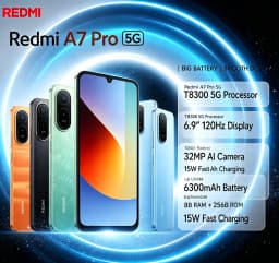 New Arrival 2026 Redmi A7Pro Global Version Unlocked Gaming Smartphone 8GB RAM 256GB ROM 6.9‑Inch FHD+ Full Display Helio G85