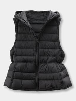 Light and Warm Without Burden, Cabinet Loose 90 Duck Down Hooded Down Vest Women F097 abrigo mujer