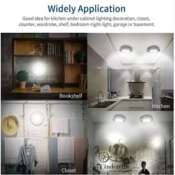 Dimmable LED Under Cabinet Light with Remote Control Battery Operated LED Closets Lights Wardrobe Bathroom Lighting Night Light