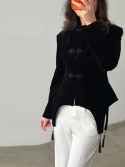 Women Coat Jacket Stand Collar Shoulder Pad Hook Front Jackets Cinched Waist Asymmetrical Hem Blazer Elegant Fashion Outerwear