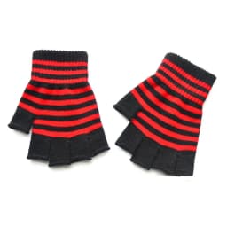 Student Warm Knit Mittens Winter Fingerless Elastic Knitted Gloves Striped Knit Mittens Thicken
