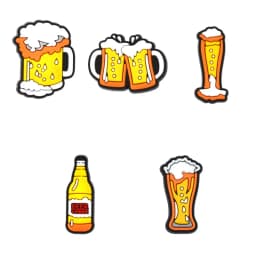 Beer Shoe Charms for Crocs Accessories 1pcs PVC Men Badge Women Sandals Buckle Kids Pins Shoes Decoration Jeans X-mas Gift