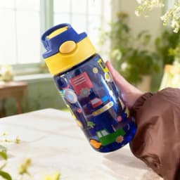 Kids Water Sippy Cup Kids 480ml Water Bottle with Straw and Handle Portable Drinking Bottle Cup Children