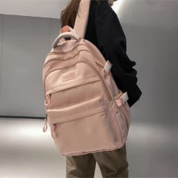 Large Capacity Solid Color Backpack for High School Students, Simple Black Travel Backpack for Middle School Students 2026 New