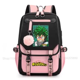 My Hero Academia Anime Print Student Backpack Lightweight Casual Daypack for Girls School Travel