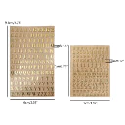 2 Sheets Metal Alphabet Stickers Uppercase Letter Lower Case Letters Stickers Self Adhesive 26 Letters Stickers Wholesale