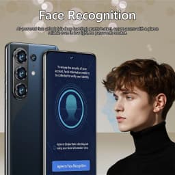 K-Touch Smartphone 5G C26 Ultra Mobile Phones Android 22GB+2TB Cell Phone Smartphone 5G Dual SIM 7800mAh 7.3inch 8000mAh Battery Face Unlock Mobile Phone
