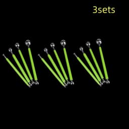 Pottery Dots Sculpture Tool Stainless Steel Polymer Clay Shape Pen Metal Ball Clay Carving DIY Ceramics Decorating Tools
