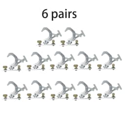2-6pair Aluminum Fold Clamp Hooks Stage Light Hanging Hook Loading 150Kg Truss Tube Moving Head Beam Lights Connector Clip