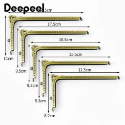 2/5Pcs Deepeel 12.5-18.5cm Glossy L-shaped Head Kiss Clasp Metal Purse Frame Handle DIY Handbag Coin Bags Hardware Accessories