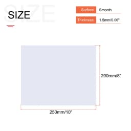4pcs ABS Plastic Sheet 250x200mm White Sheet Plate Thickness 0.5/1.5/2/3mm for Building Model DIY Crafts Panel