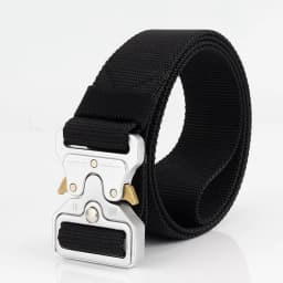 38mm Tactical Belt for Men Heavy Duty Nylon Waist Belt with Silver Buckle Unisex Designer Jeans Belt for Women