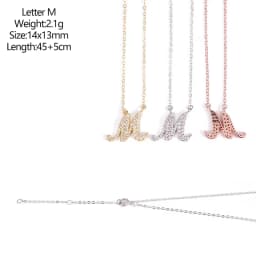 925 Sterling Silver D VVS1 Diamond Full Moissanite Pendant Necklace for Women Letter Sparkling Moissanite Jewelry