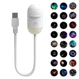 Mini Galaxy Star Projector Night Light Starry Sky Ambient Lamp USB Car Atmosphere Projector Light for Bedroom Sleep & Decoration