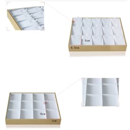 Organizer Case Jewellery Display Ring Tray Earring Holder Various Models Wholesale Luxury Gold White PU Necklace Jewelry