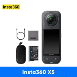 Insta360 X5 8K 360° Waterproof Leading Low Light Camera Invisible Selfie Stick Effect Hard Replaceable Lens 3H Battery