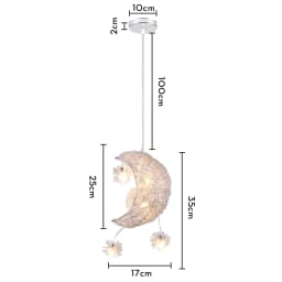Modern Creative Pendant Light Moon Star Suspension Kids Bedroom Hanging Lamp Christmas Decorations For Home Fixture Lighting LED