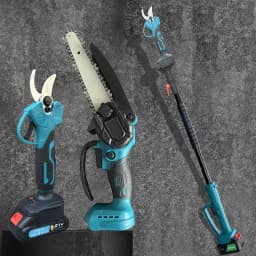 6-Inch Electric Chain Saw, 2.5cm Electric Pruning Shears, 1.7m Telescopic Extension Rod Asta Telescopica Per Potatura A Batteria