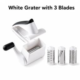 Handheld Rotary Cheese Grater 3 Interchangeable Drums Manual Vegetable Slicer Shredder For Kitchen Pasta Salad Prep