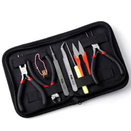 High Quality DIY Jewelry Making Tool Kits Pliers Sets Round Nose Plier Side Cutting Pliers Wire Cutter Scissor Beading Tweezers