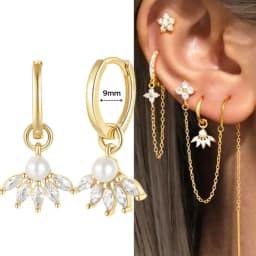 925 Sterling Silver Ear Needle Crystal Zircon Tassel Pendant Hoop Earrings Retro Small Fragrance Style High Jewelry Women Gifts