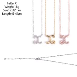 925 Sterling Silver D VVS1 Diamond Full Moissanite Pendant Necklace for Women Letter Sparkling Moissanite Jewelry
