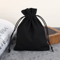 10pcs/lot Black White Cotton Bags Solid Color Canvas Gift Jewelry Storage Pouches Christmas Candy Packaging Drawstring bag
