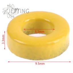 Hot 5pc T37-6 T37-2 T50-2 Iron Powder Cores 9.5*5.2*3.3mm AL=3.0nH/N2 8.5uo Iron Dust Ferrite Toroid Core Coating Yellow Gray