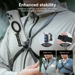 TELESIN Max Magnetic Neck Mount Silicone Quick Release Hold for Iphone 15 14 13 12 11 10 SAMSUNG HUAWEI XIAOMI Phone Accessories
