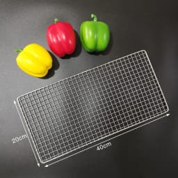 Stainless Steel 304 Food Grade 15-70CM Rectangle BBQ Barbecue Grill Wire Grid Mesh Net