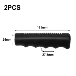 2pcs Wheelbarrow Handles Non-slip Handles Rubber Round Tubes Anti-skid Shock Absorption Black Replacement Handles