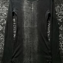 Vintage Retro Visual Punk Rock Personality Y2K Snake Skin Pattern Long Sleeve T-Shirt Women's Autumn Top Sub-Culture Fashion